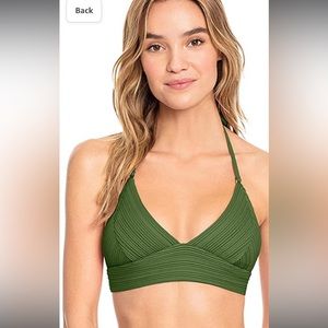 Robin Piccone Women's Lily Triangle Bikini Top basil